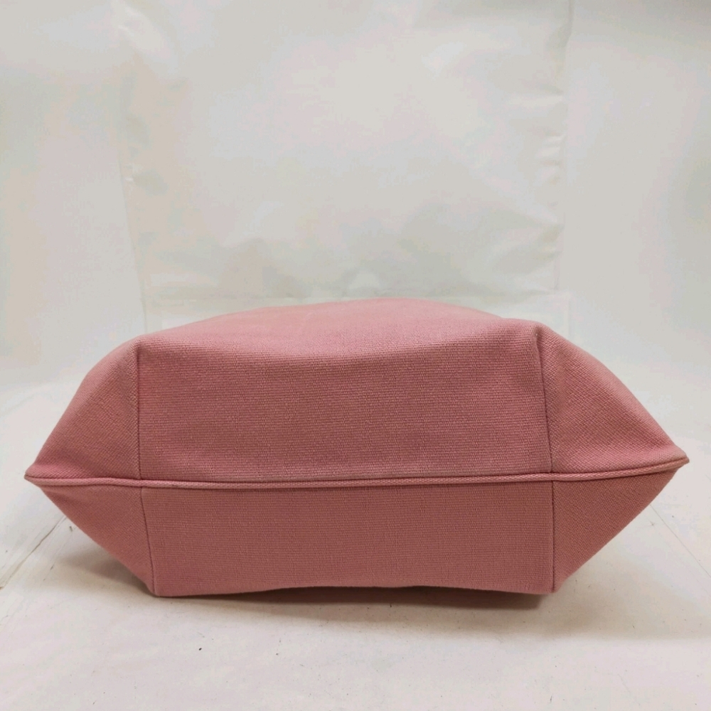 Bottega Veneta Pink Canvas Tote with Dark Brown Leather Handles - Picture 12 of 15